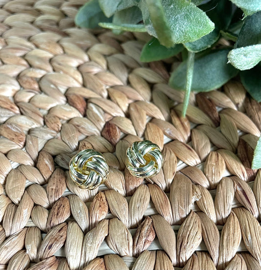 Gold Knot Studs