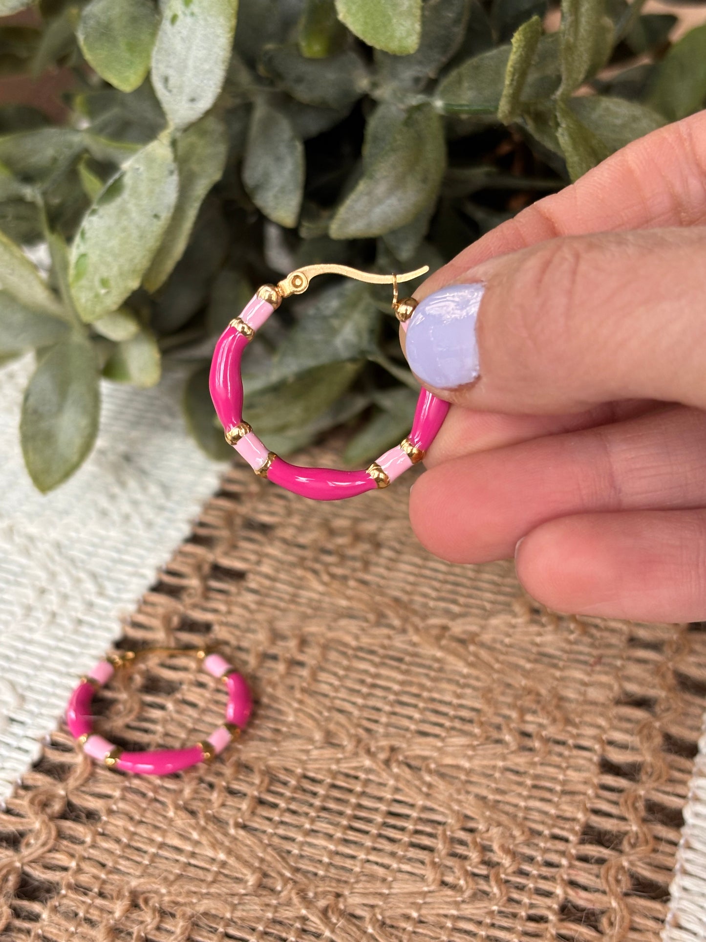 Hot Pink Hoops