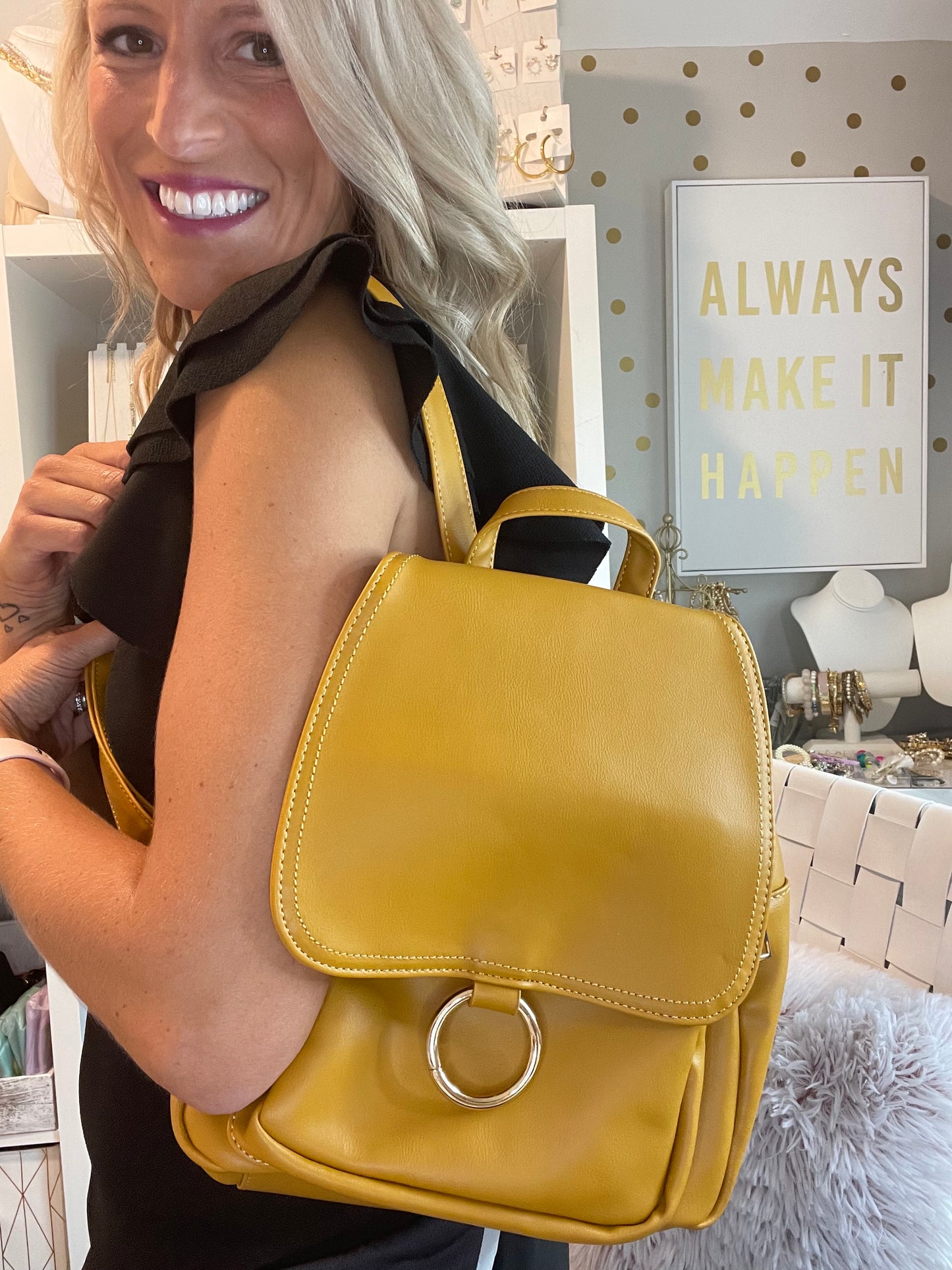 “Be Cool” Backpack - Mustard