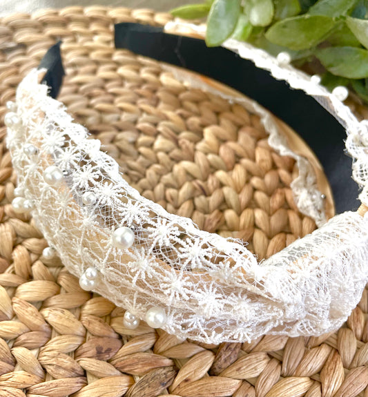 Lace Pearl Headband