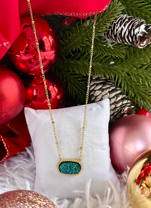 Festive Druzy Necklace