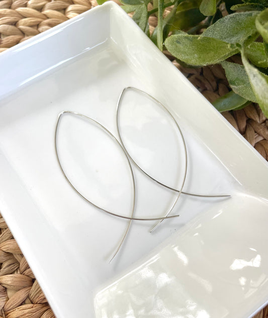 Silver Intersecting Hoops