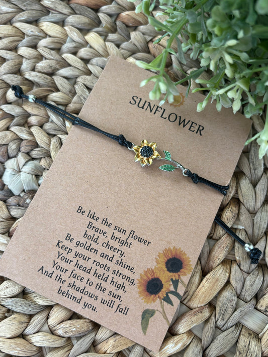 Sunflower String Bracelet