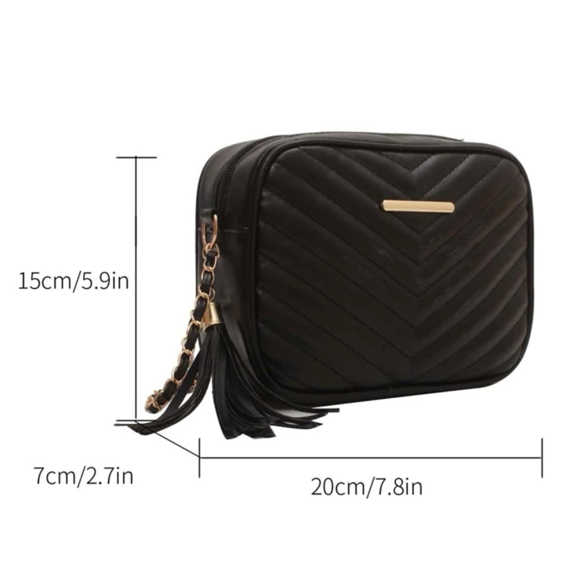 Black Chevron Purse