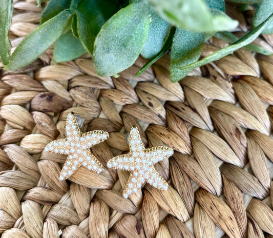 Starfish Pearl Earrings