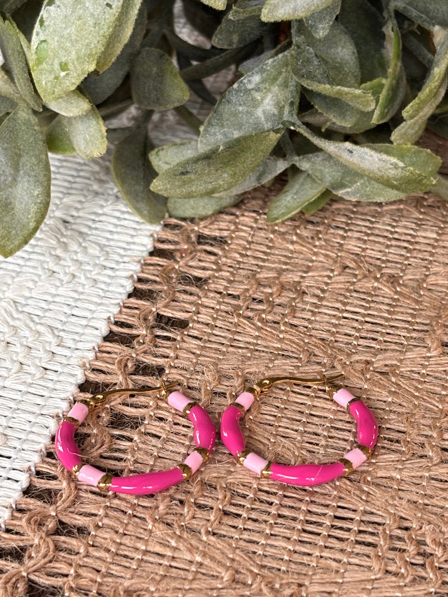 Hot Pink Hoops
