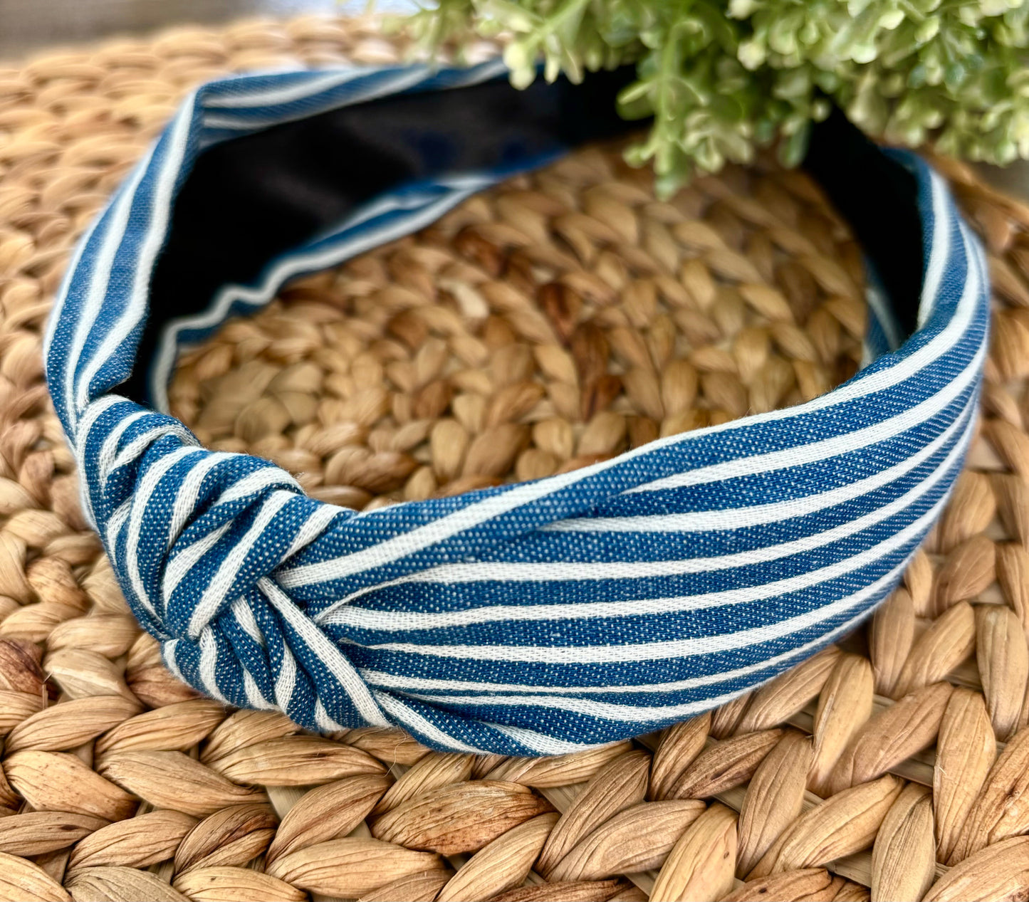 Striped Blue White Headband