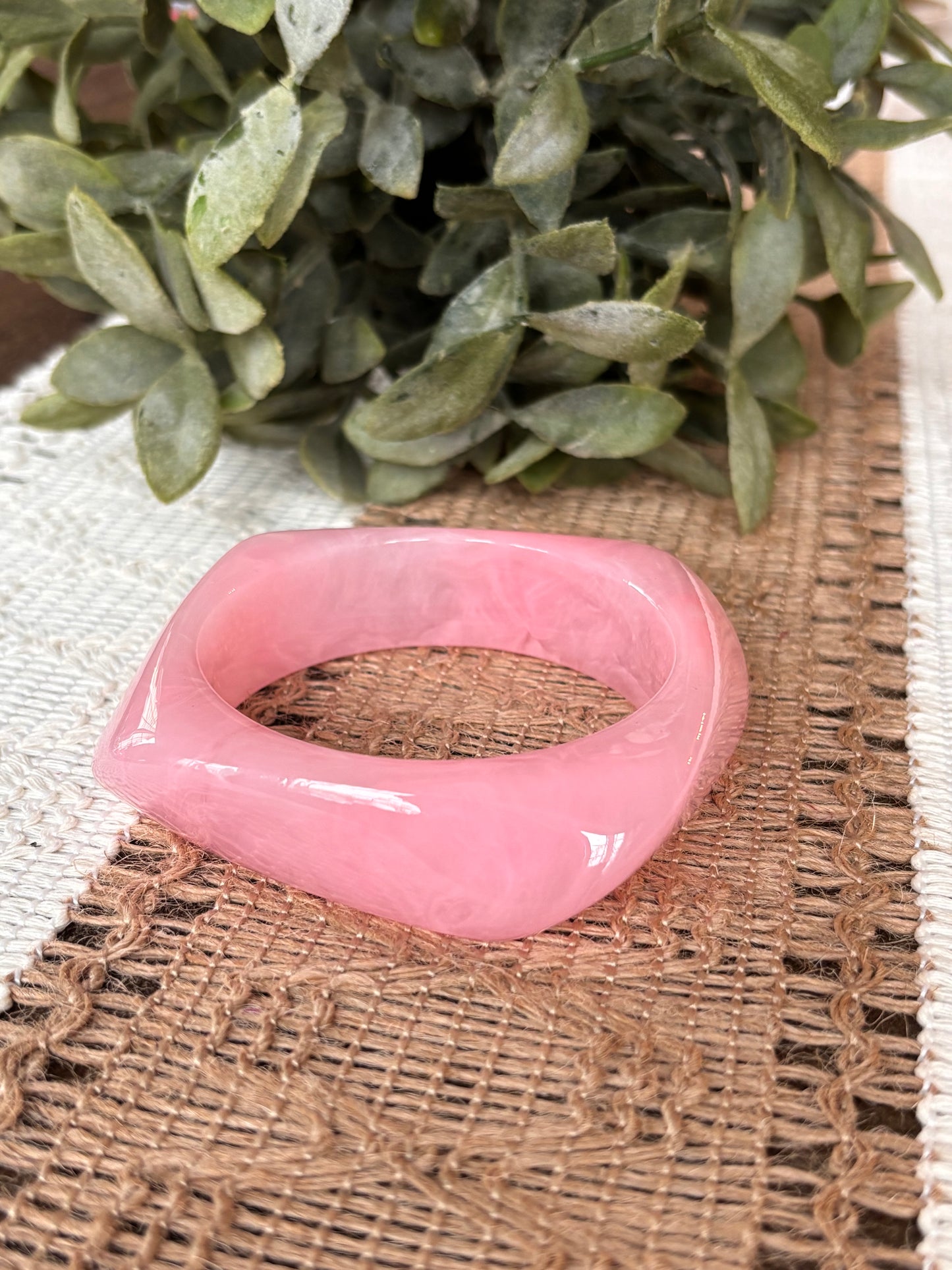 Pink Acrylic Bangle