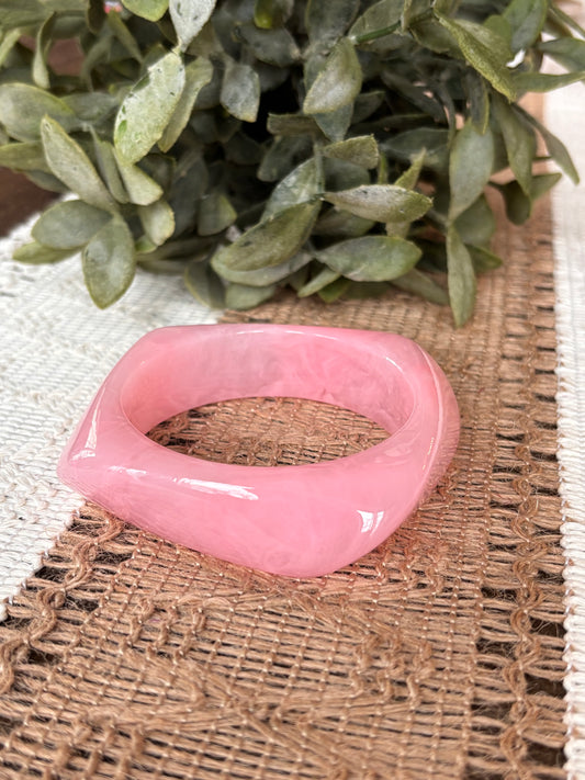 Pink Acrylic Bangle