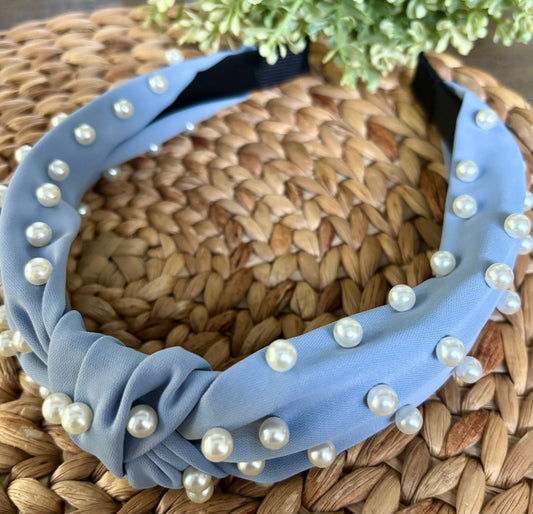 Pearl Headband-Blue