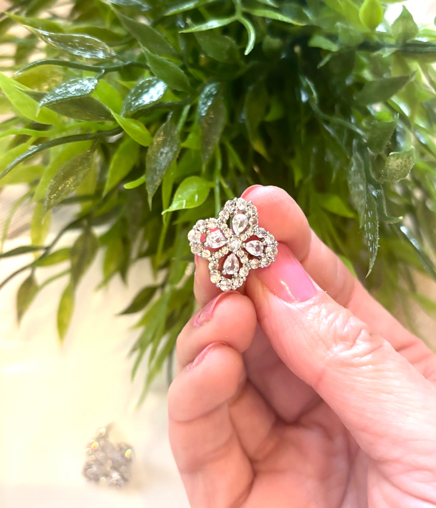 Four Leaf Rhinestone Clover