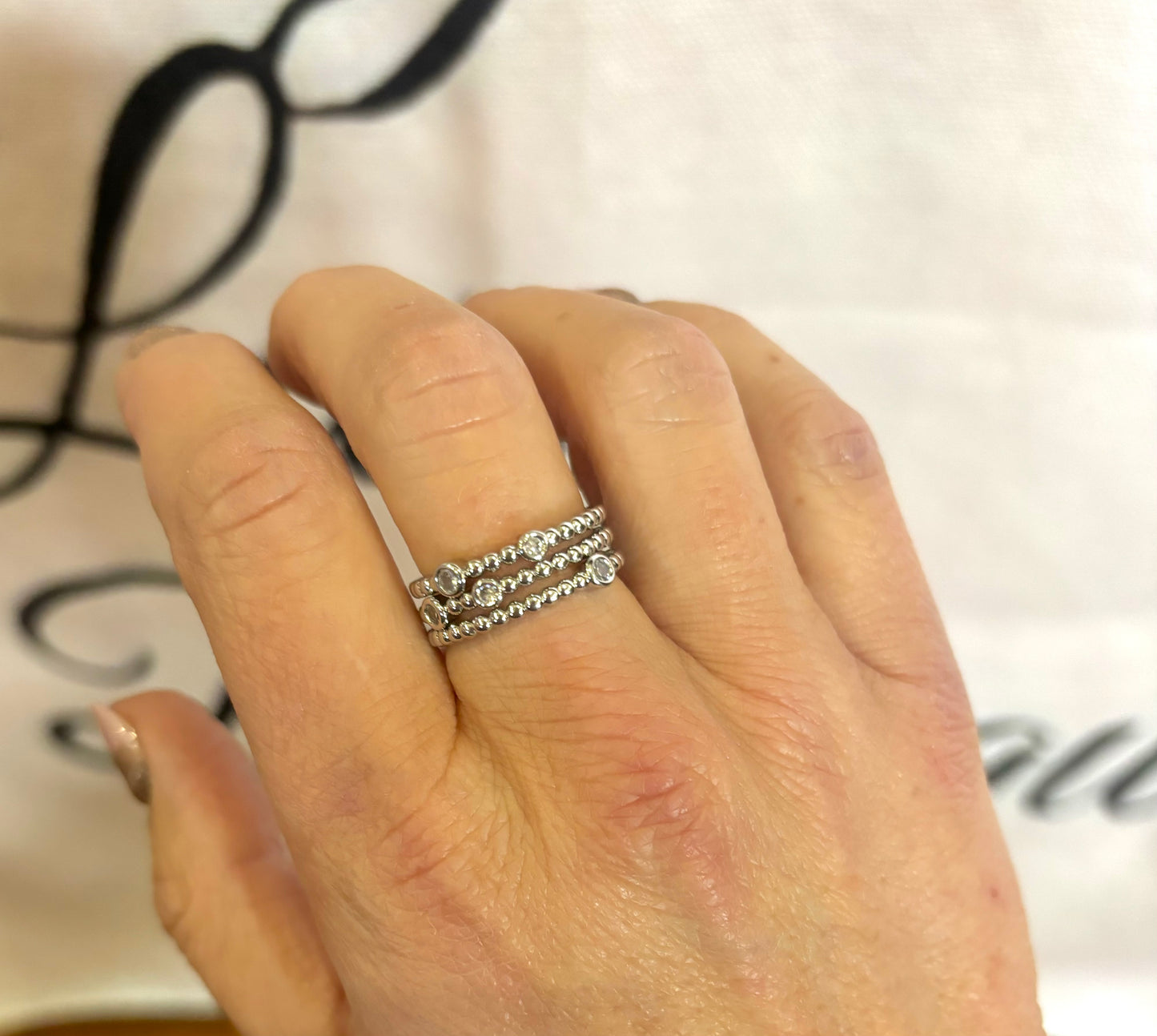 Multilayer Ring-                Silver & Gold