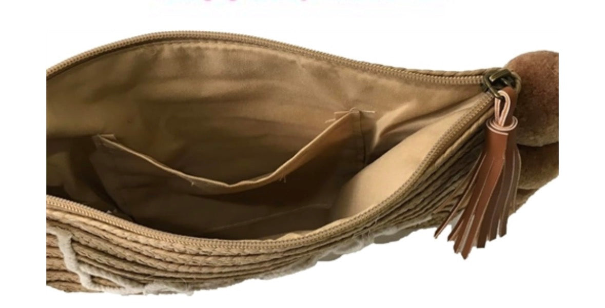 Beach Pom Pom Clutch