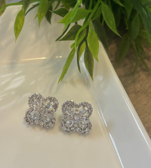 Four Leaf Rhinestone Clover