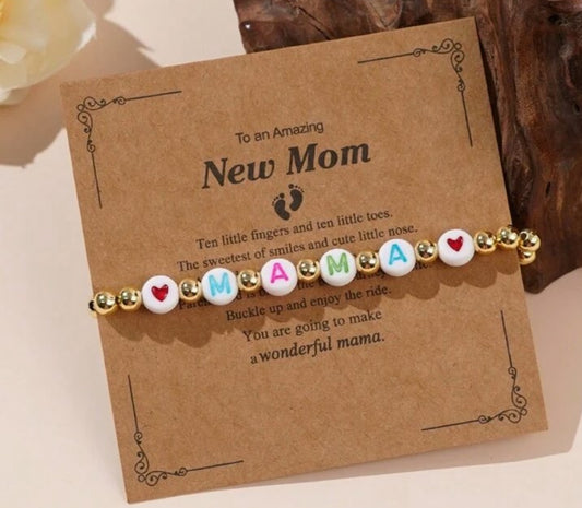 New Mama Beaded Bracelet & Poem