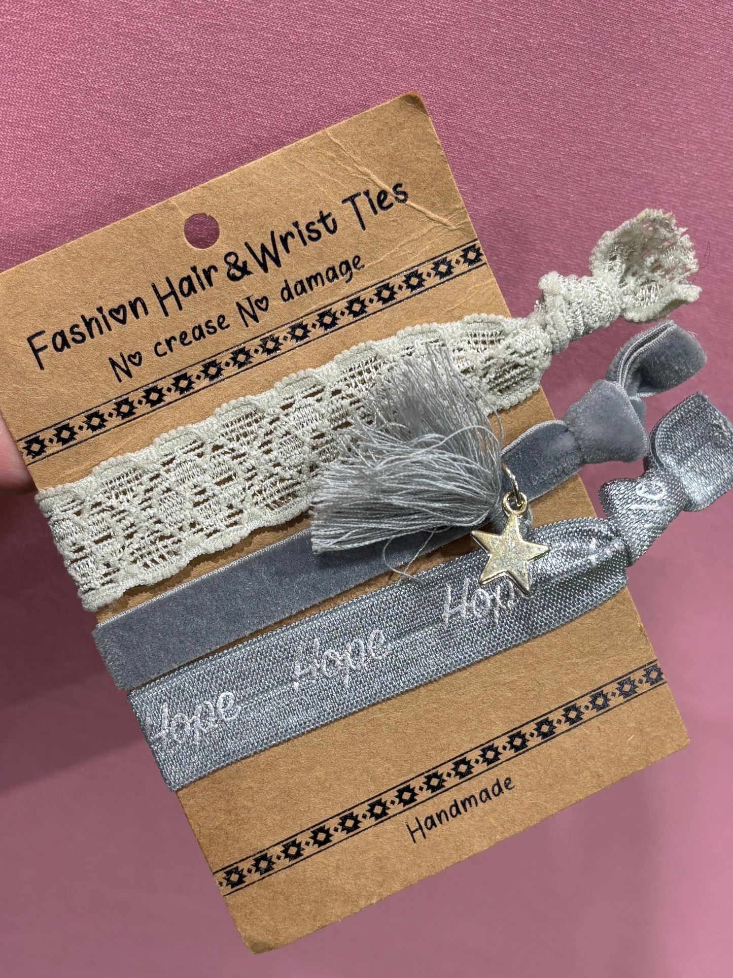 Tassel Hair Tie Trio Pack-Hope