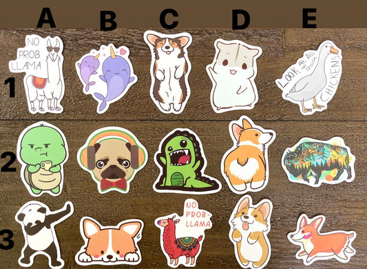 Animal Water Bottle Stickers