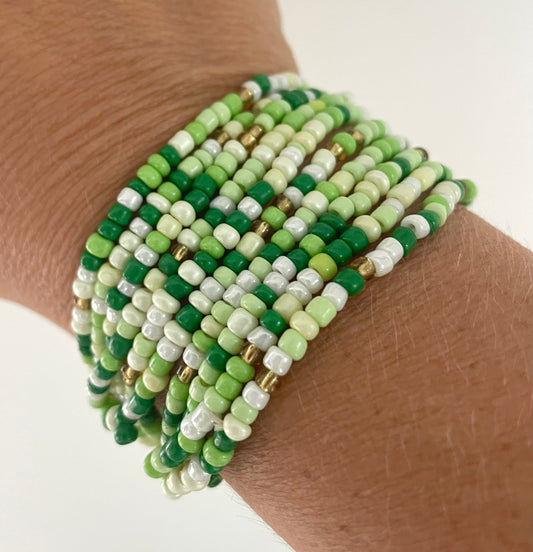 Versatile Green Beaded Necklace/Bracelet