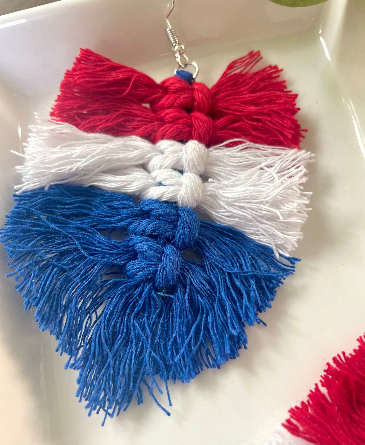 Red, White, & Blue Boho Earrings