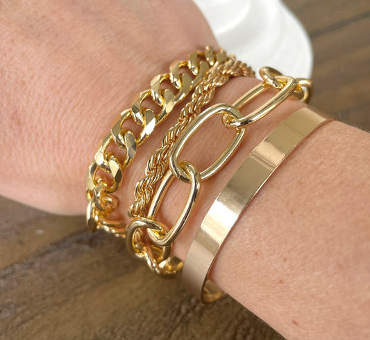 Gold Bracelet Stack