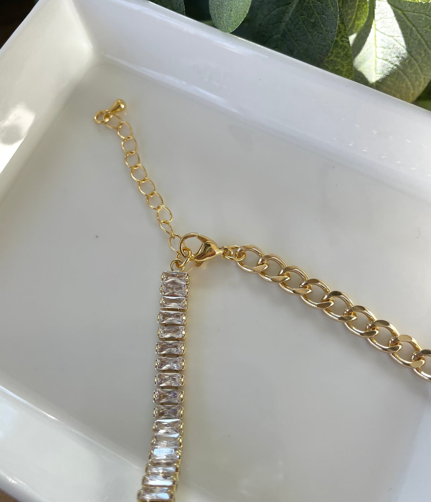 Rhinestone Link Necklace