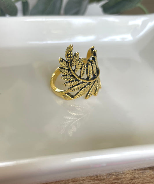 Leaves Ring-Gold