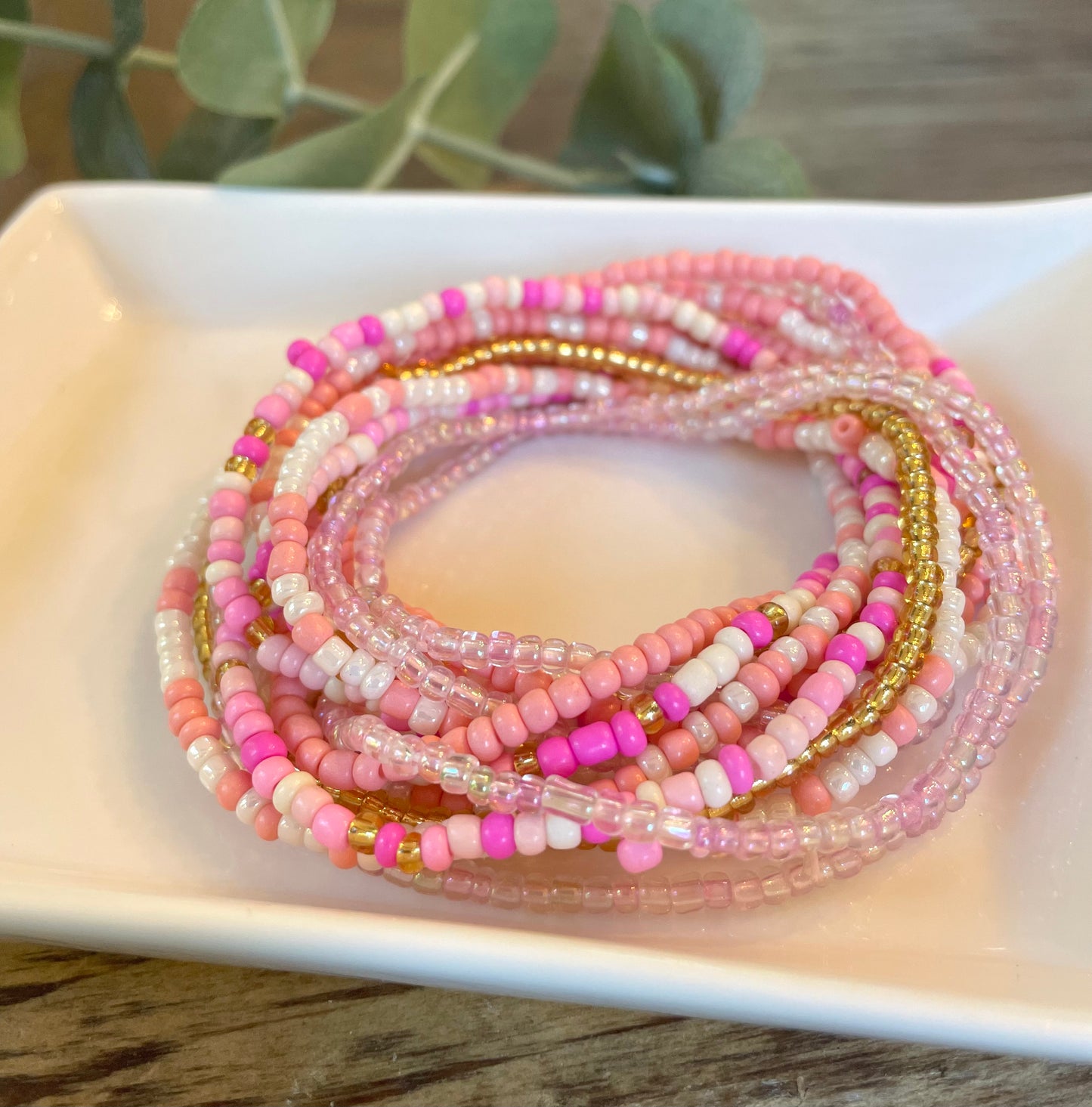 Versatile Pink Beaded Stack