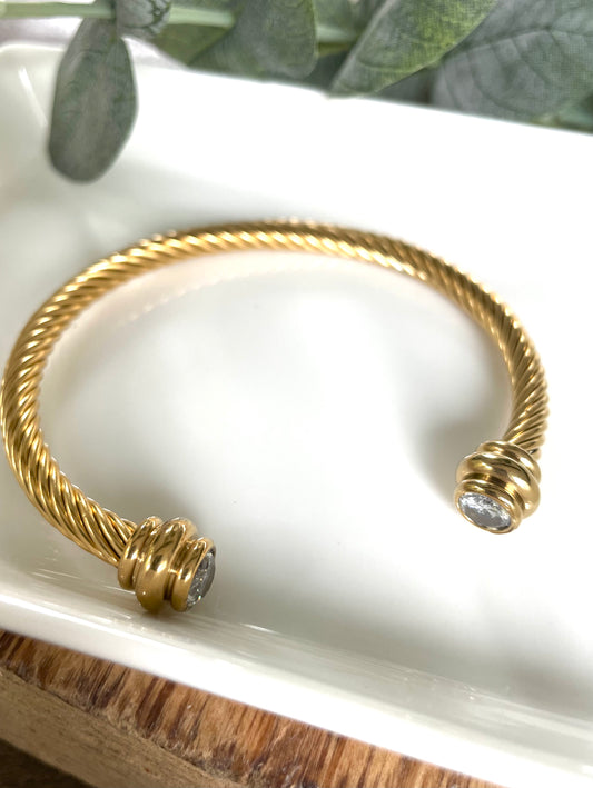 Gold Twist Cuff