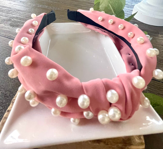 Pearl Headband-Pink