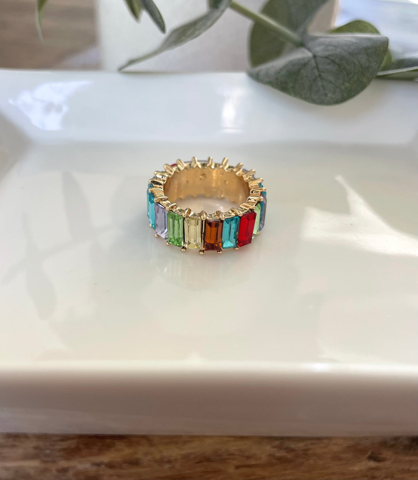 All The Colors Baguette Ring