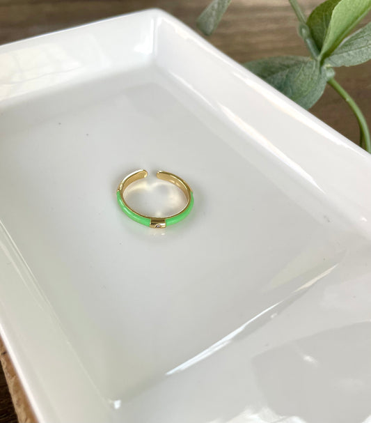 Enamel Ring-Green