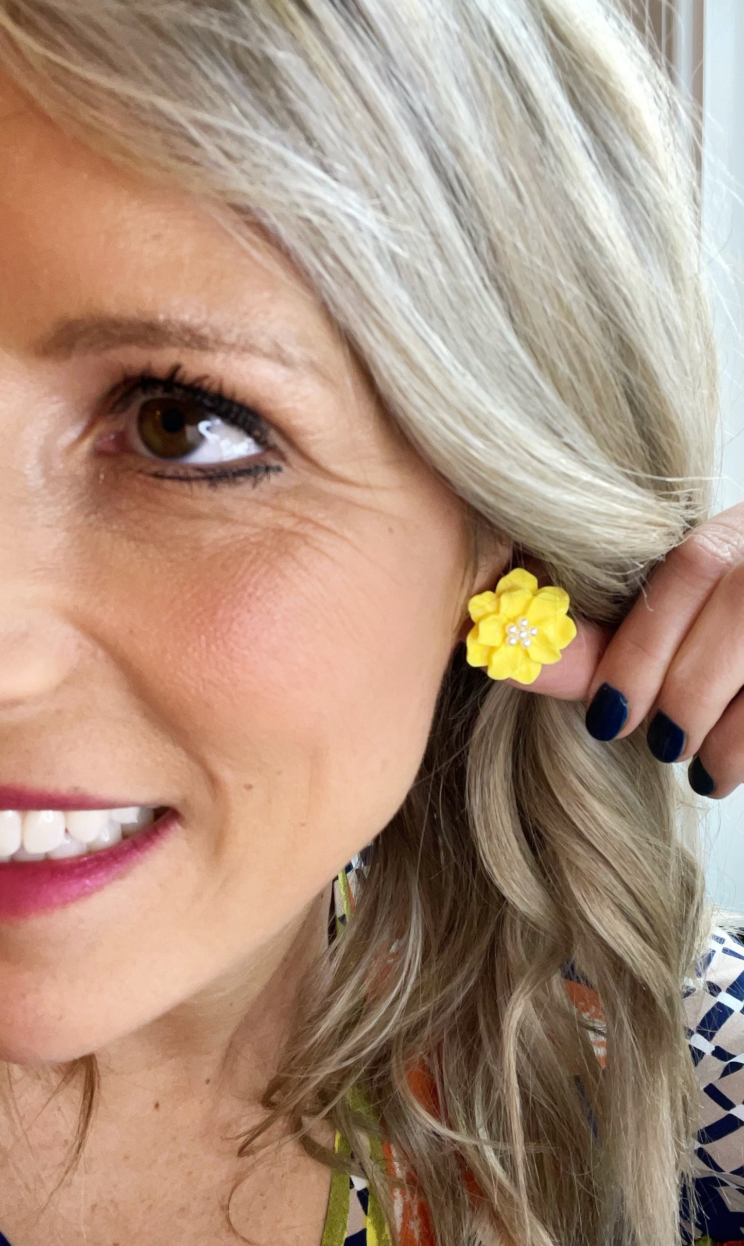 Yellow Flower Studs