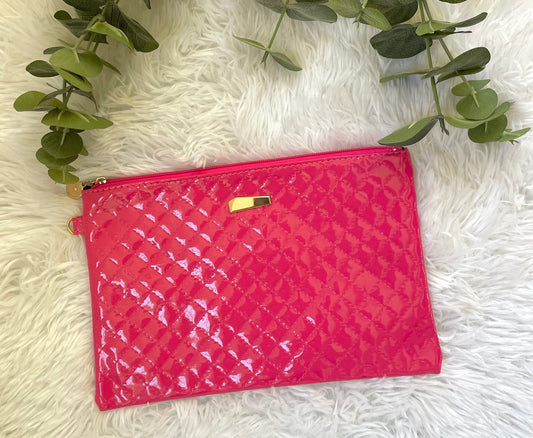 Quilted Hot Pink Wristlet