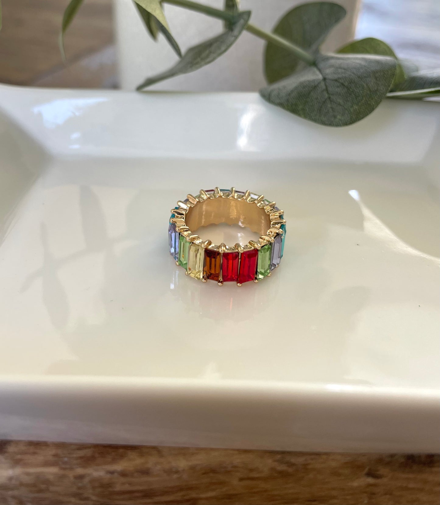 All The Colors Baguette Ring