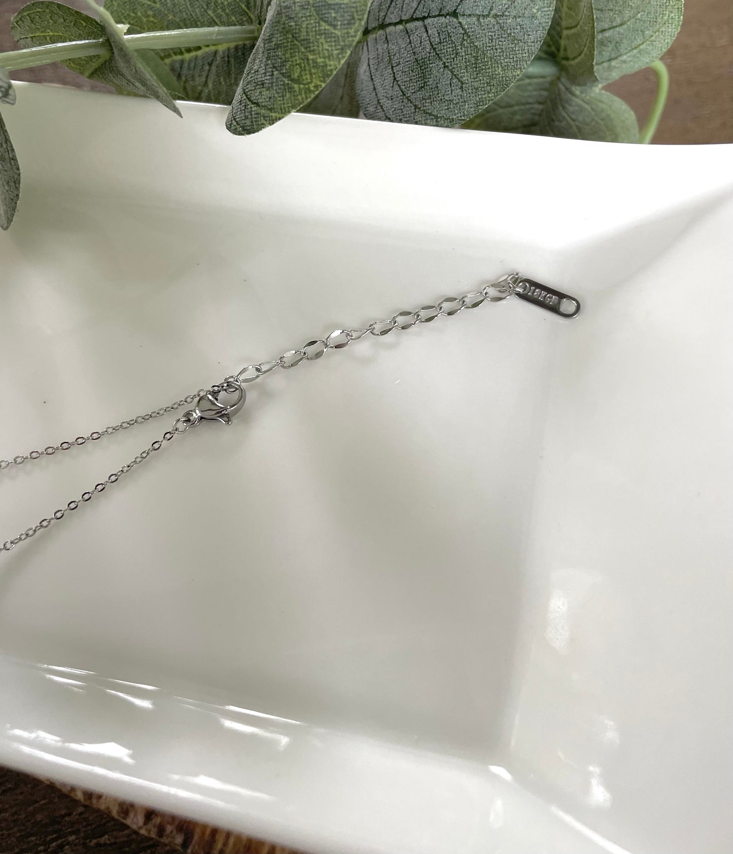 Sideways Cross Necklace-Silver