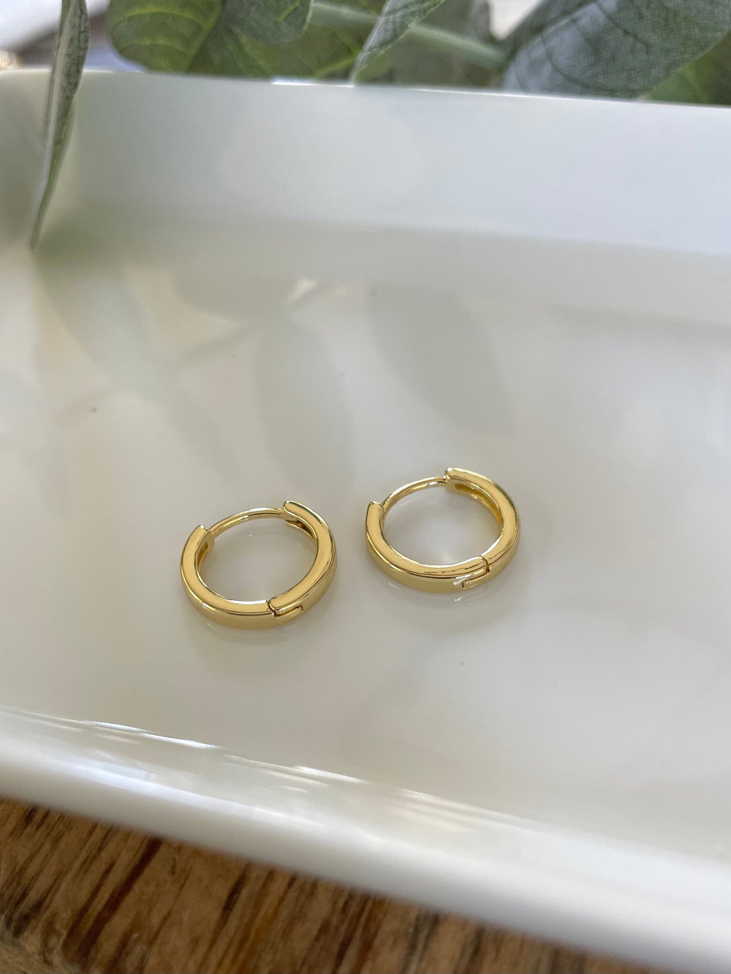 Gold Huggie Hoops