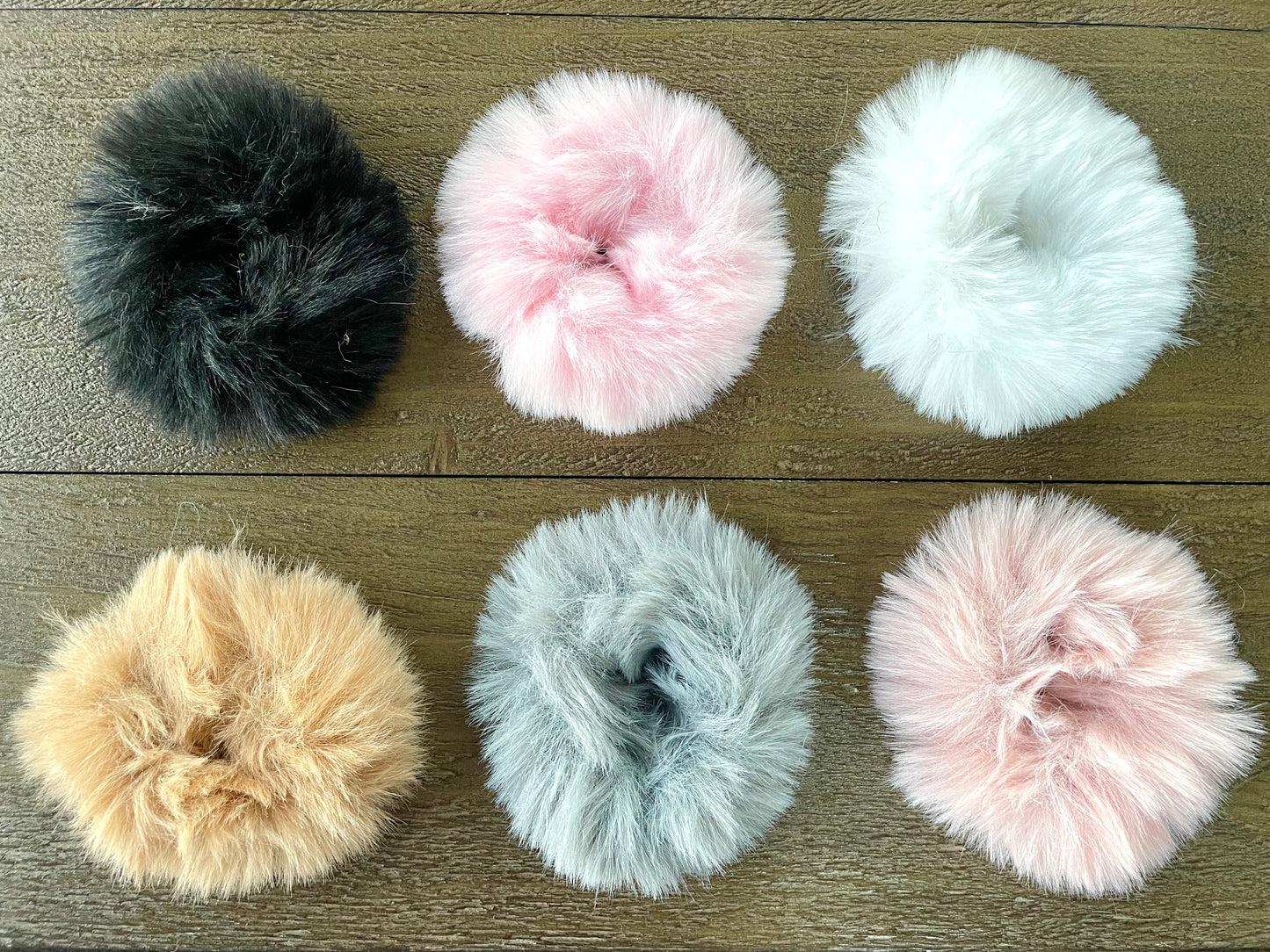 Faux Fur Hair Scrunchies