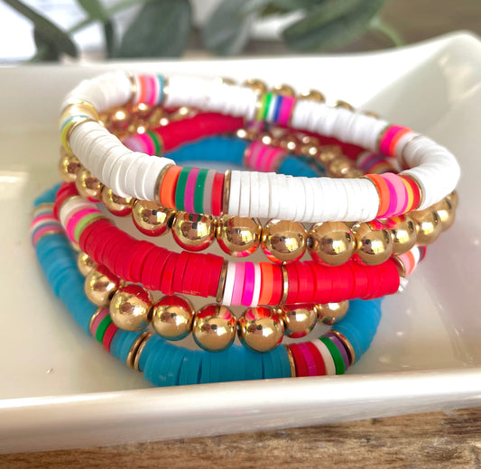 Red, White, & Blue Bracelet Stack