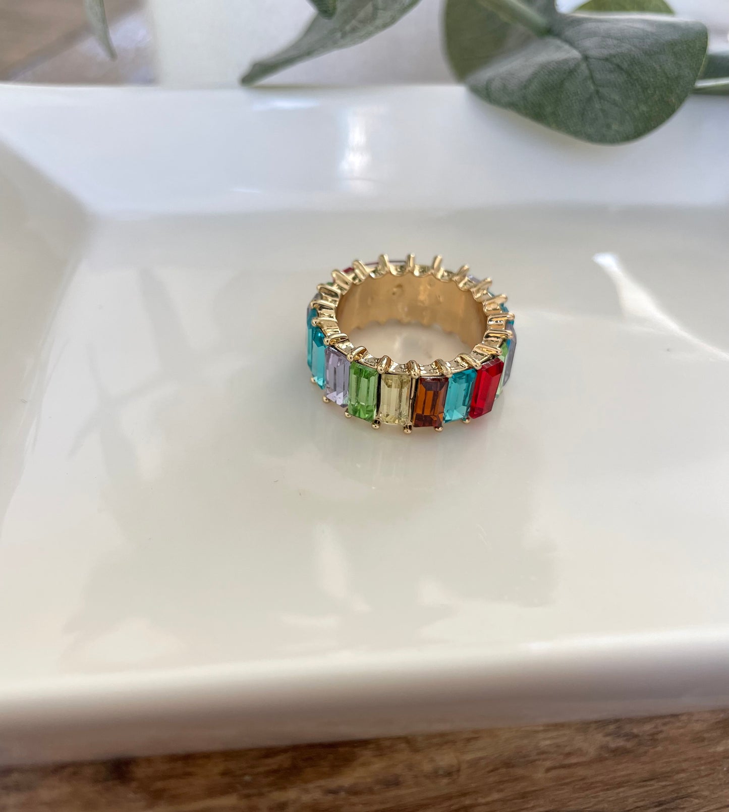 All The Colors Baguette Ring