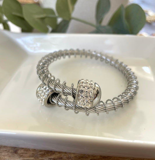 Silver Coil Bracelet