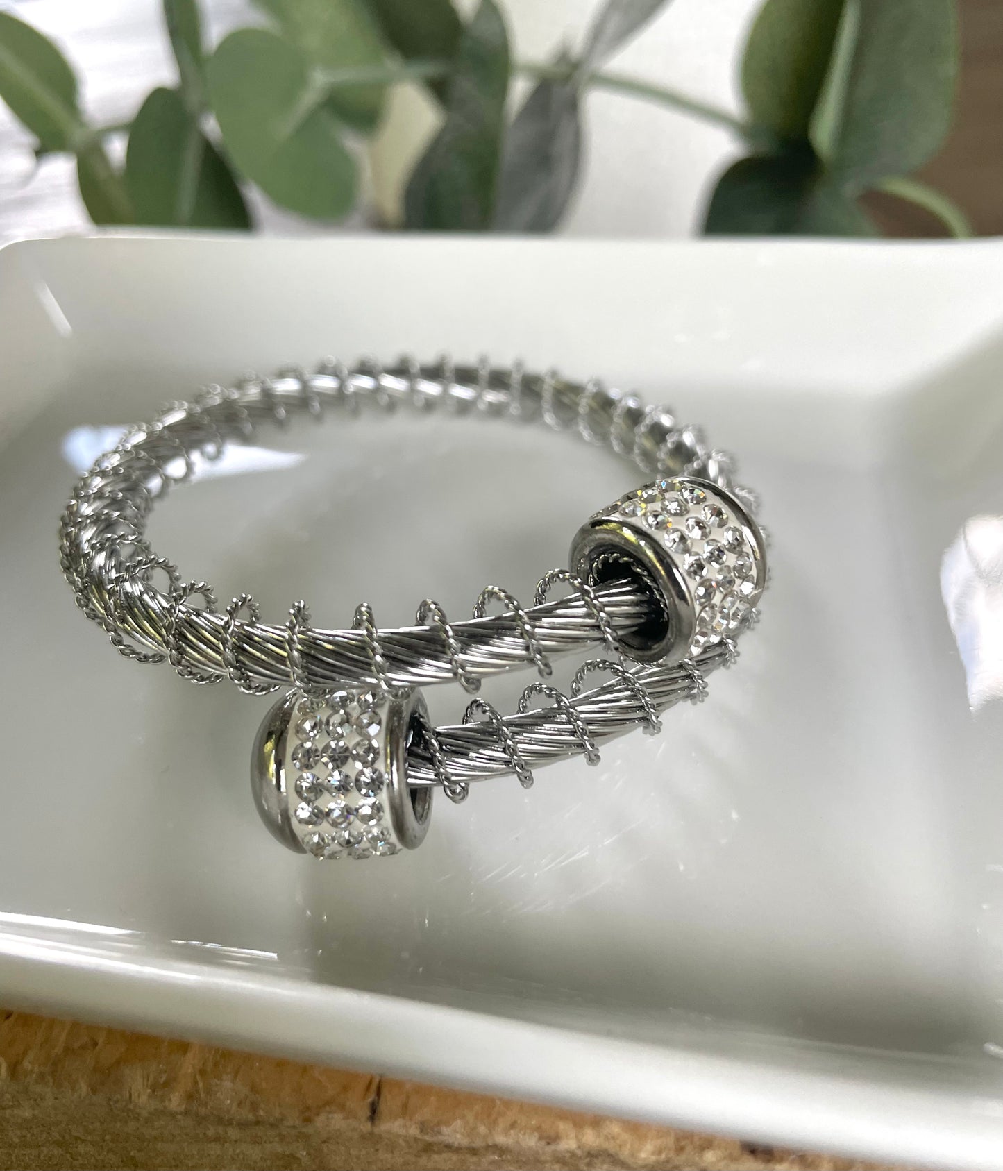 Silver Coil Bracelet