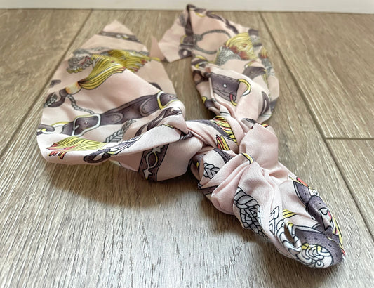 Scrunchy Hair Tie Scarf-Blush